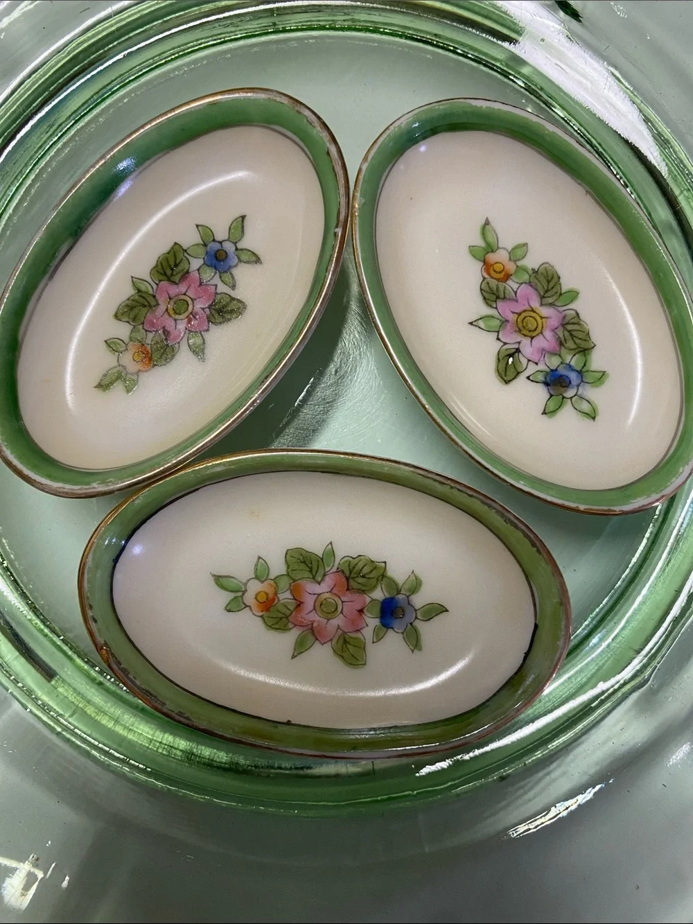 Noritake Roseara vintage porcelain salt dips
